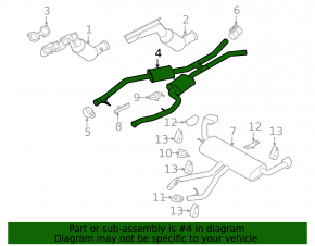 Exhaust pipe middle part BMW X5 E70 07-10 4.8