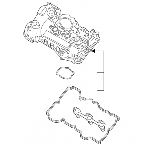 Left valve cover for Kia Sorento 16-20 3.3 without sensors