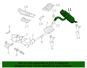 Rear muffler with barrel VW Taos 22-25