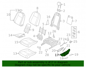 VW Atlas 18-23 passenger seat control trim black