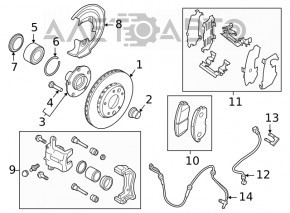 Front right brake disc Nissan Kicks 21-24 SR, SV