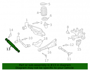 Shock absorber rear left Toyota Rav4 13-15 AWD