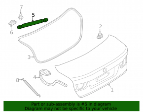 Boot lid shock absorber BMW 3 F30 12-18