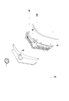 Radiator grill grill Toyota Avalon 16-18