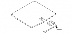Trunk floor VW Tiguan 18-24 black, for 2 rows