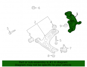 Front left axle VW Golf 15-