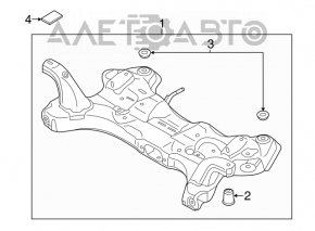Front subframe Kia Forte 4d 14-16 1.8