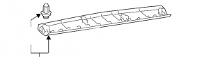 Upper trunk door trim Lexus CT200h 11-17 black