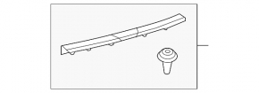 Gray trunk opening trim for Toyota Prius V 12-14