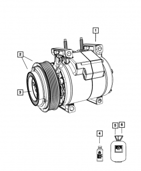 Air Conditioning Compressor Dodge Durango 11-15 3.6