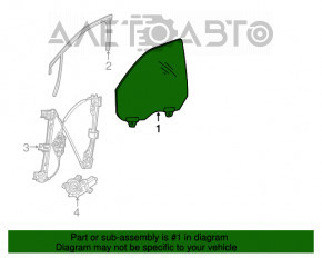 Front Left Door Glass Guide Chrysler 200 15-17