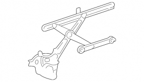 Window lift mechanism front right Lexus GX470 03-09 with motor