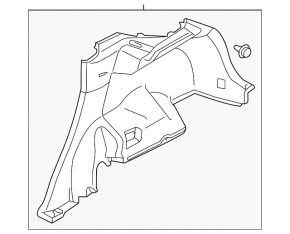 Left arch trim Mitsubishi Outlander Sport ASX 10-15 black, scratches