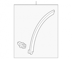 Lower rear right door arch trim for Lexus RX350L RX450hL 18-22