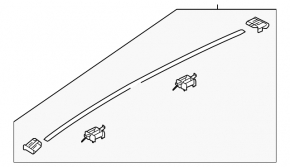 Right roof trim for Hyundai Santa FE Sport 13-18