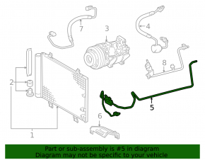 Air conditioner tube condenser-heater Lexus GS450h 06-11