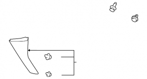 Left trunk door molding along glass Subaru XV Crosstrek 18-23
