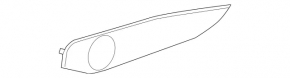 Door trim panel (card) for the rear right Mercedes GLC 16-22, linden wood, with backlighting, with speaker grille, scratches