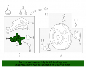 Ford Fusion mk5 13-16 brake master cylinder with reservoir