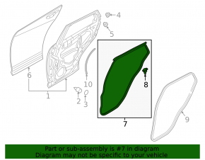 Rear left door seal Mazda CX-30 20-