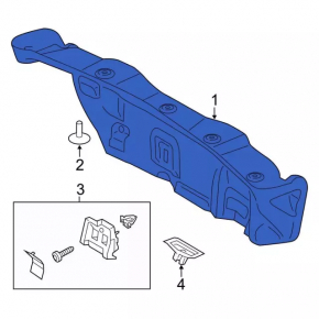 Ford Fusion mk5 13-16 black trunk lid trim