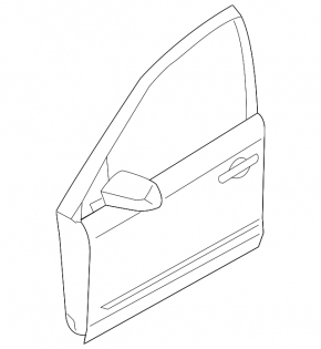 Bare front left door Nissan Murano z50 03-06 silver, bumpers