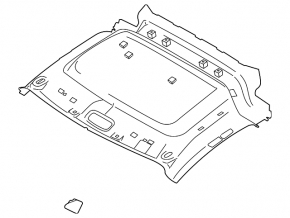 Ford Transit Connect MK2 13-23 Front Headliner (without rear section) Gray