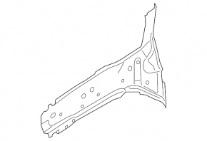 Body pillar with glass left Lincoln MKC 15-19 on the body