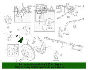 Rear left ABS sensor for VW Touareg 11-17