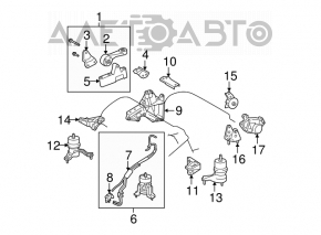 Engine mount right Toyota Highlander 08-13 3.5