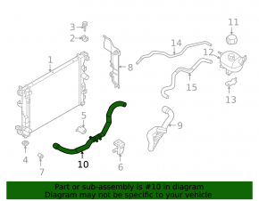 Lower cooling pipe Nissan Kicks 18-24