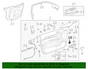 Door lock button front right Cadillac ATS 13-