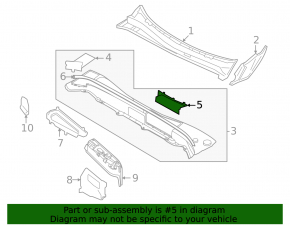 Windscreen wiper grille plastic Volvo XC90 16-22
