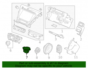 Speaker in the Acura MDX 14-20 dashboard
