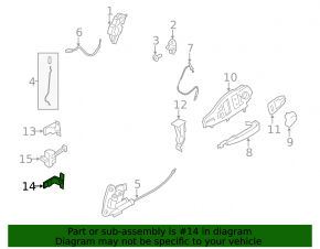 Door hinge lower rear left BMW X5 F15 14-18