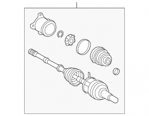 Rear left half-shaft drive for Toyota Prius 50 19-22 AWD