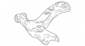 Lower control arm, front right, Toyota C-HR 18-23 Turkey built