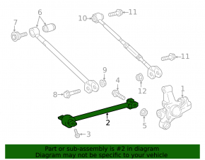 Rear left trailing arm Toyota Avalon 13-18 rusty, microcracks S/B