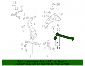 Upper front left control arm for Audi A6 04-11 front