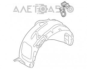 Front left fender liner Audi A6 C8 19-