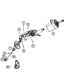 Steering column Chrysler 300 11- AWD