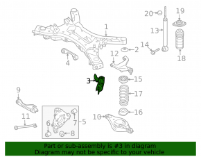 Rear subframe burdock front right Nissan Pathfinder 13-20