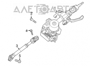 Steering column EUR Kia Forte 4d 14-16 prerest