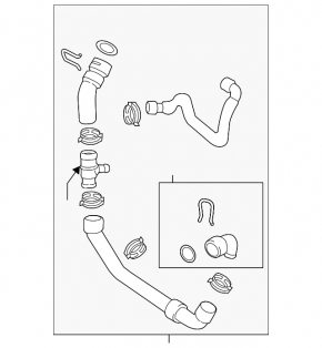 Cooling pipe lower Audi Q3 8U 15-18 CCTA with quick release