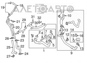 Cooling pipe lower Audi Q3 8U 15-18 CCTA with quick release
