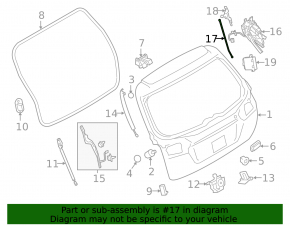Subaru Outback 15-19 Tailgate Drive Rod