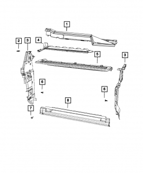 Lower radiator deflector Jeep Compass 17- 2.4 type 2