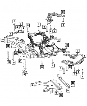 Jeep Grand Cherokee WL 22-25 PHEV Front Subframe Strut