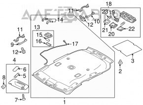 Right visor Mitsubishi Outlander Sport ASX 10-19 ser