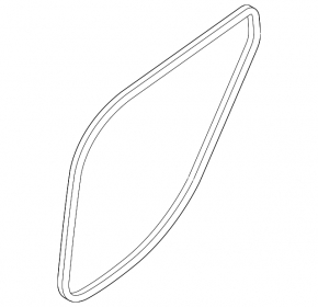 Rear left door seal for Nissan Altima 13-14, black